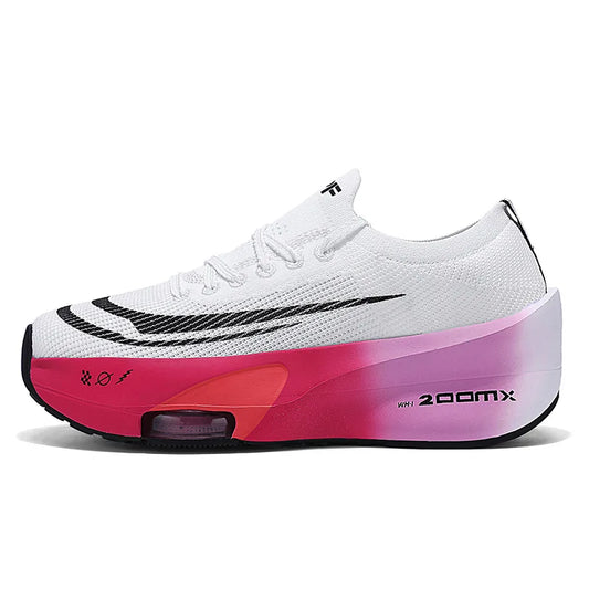 2025 Men's Women's Racing Marathon Sports Fashion Running Shoes New Carbon Plate Air Cushion Shock Basketball Style