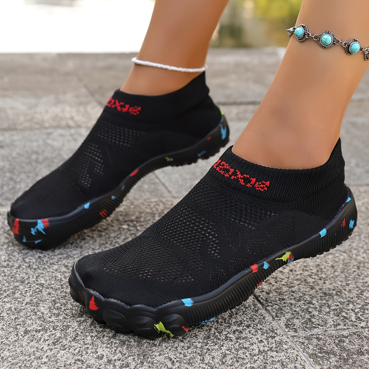 Unisex Breathable Five-Toe Slip-On Hiking Shoes - Lightweight Mesh & Rubber Sole for Beach, Trail, Gym, Running - White/Cool Blue All-Season Outdoor Sports Sneakers, Hiking Accessories, Beach Footwear, Sleek Shoe Design, Flex