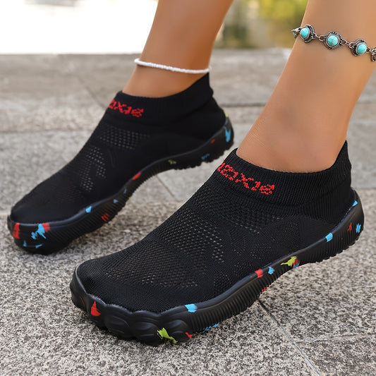 Unisex Breathable Five-Toe Slip-On Hiking Shoes - Lightweight Mesh & Rubber Sole for Beach, Trail, Gym, Running - White/Cool Blue All-Season Outdoor Sports Sneakers, Hiking Accessories, Beach Footwear, Sleek Shoe Design, Flex