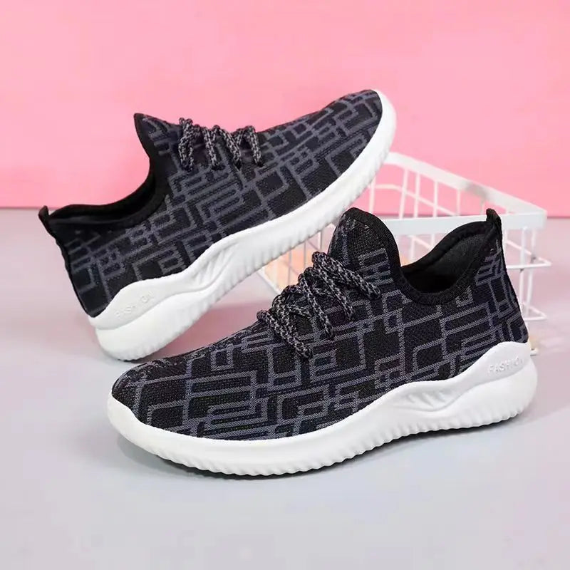 Hongyan Women's Single Thick Sole White Sneakers Autumn Sports Leisure Fashion with Light Weight EVA Insole for Students