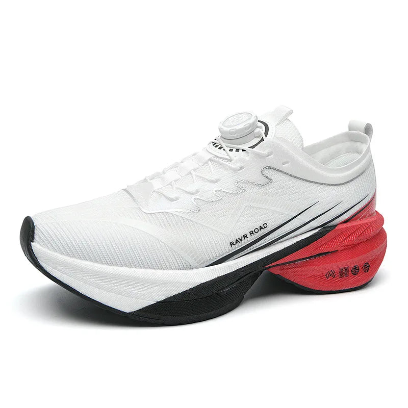 New Lightweight Carbon Plate Mesh Sneakers Men Women Dial Closure Shock Absorption Technology Ventilated Running Spring All