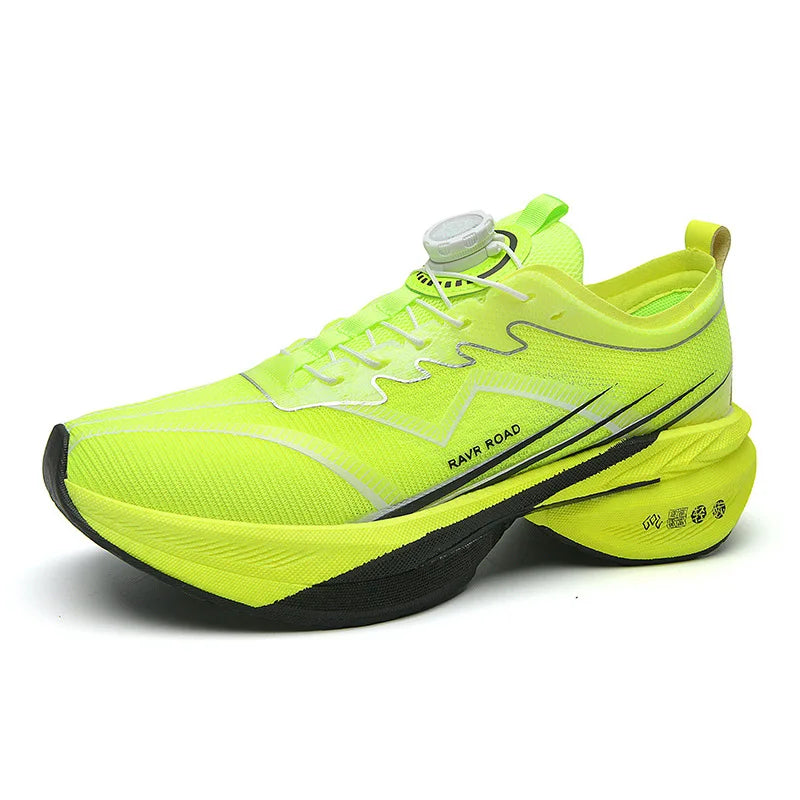 New Lightweight Carbon Plate Mesh Sneakers Men Women Dial Closure Shock Absorption Technology Ventilated Running Spring All