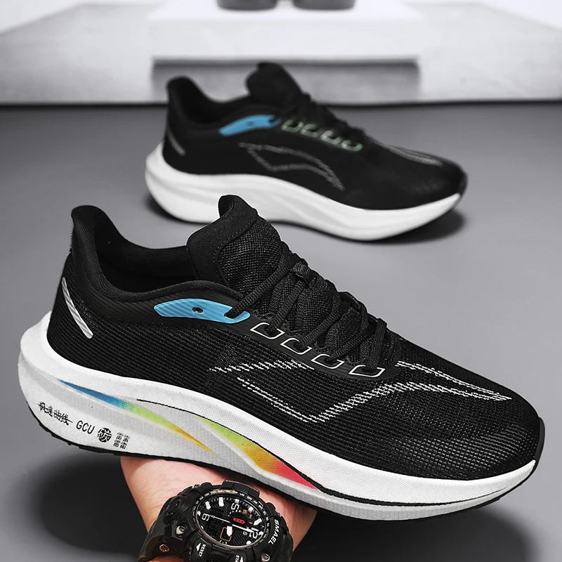 2024 Brand Logo Custom Men Casual Sports Sneakers Mesh Blank Carbon Plate Sole Marathon Jogging Running Walking Shoes for Women