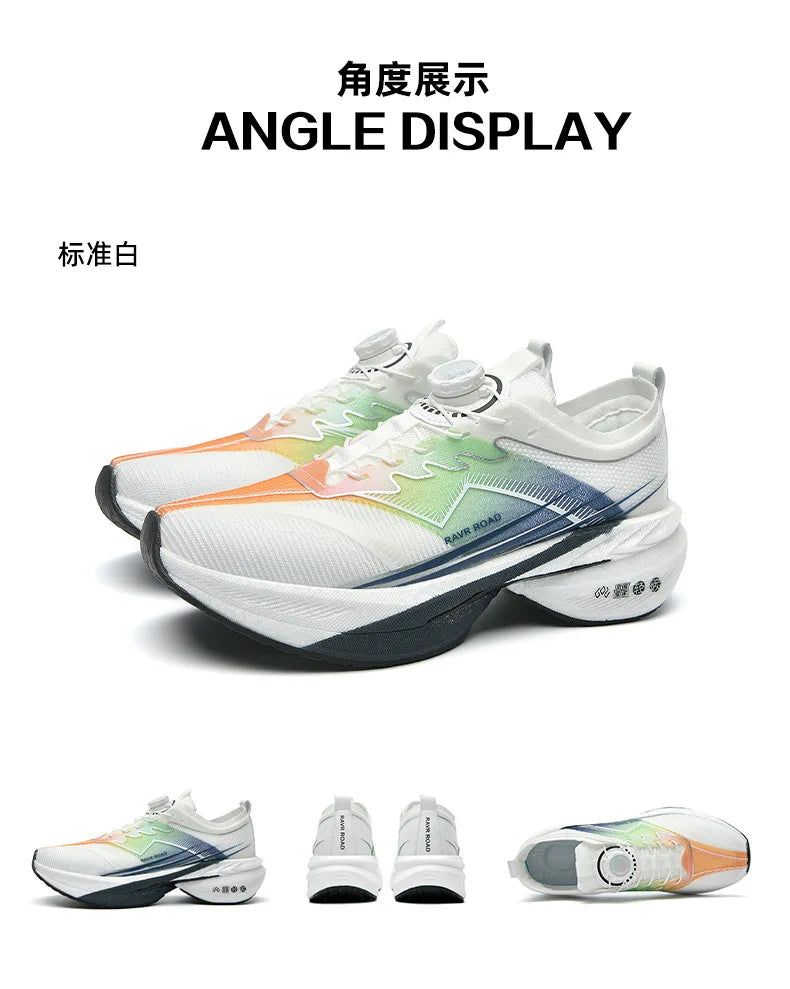 New Lightweight Carbon Plate Mesh Sneakers Men Women Dial Closure Shock Absorption Technology Ventilated Running Spring All