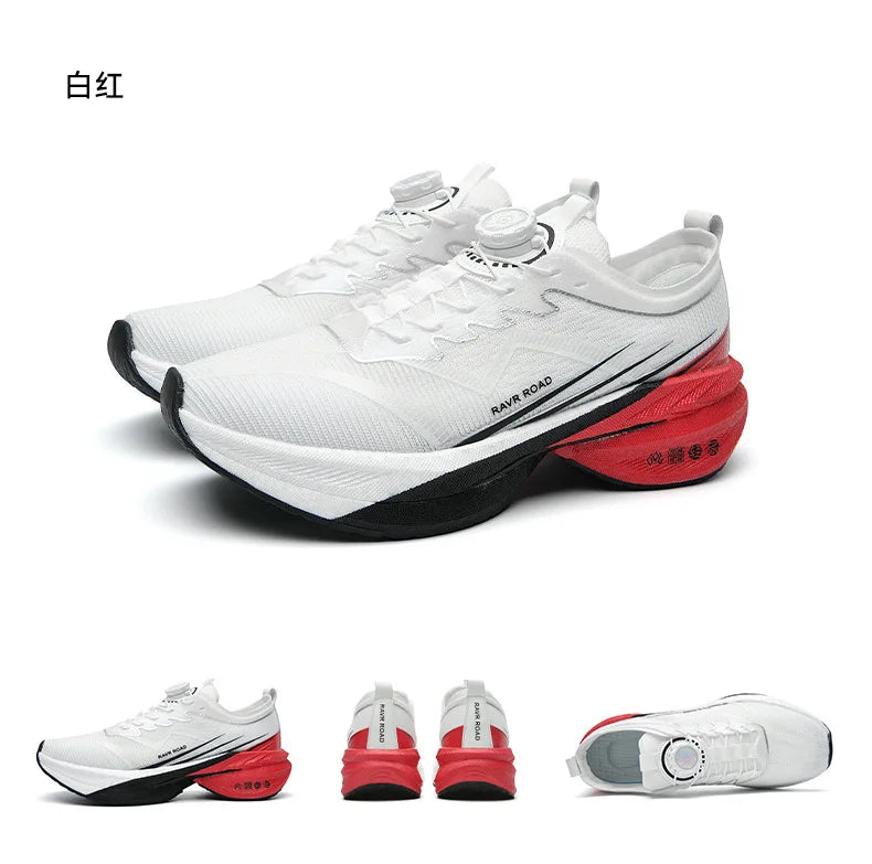 New Lightweight Carbon Plate Mesh Sneakers Men Women Dial Closure Shock Absorption Technology Ventilated Running Spring All