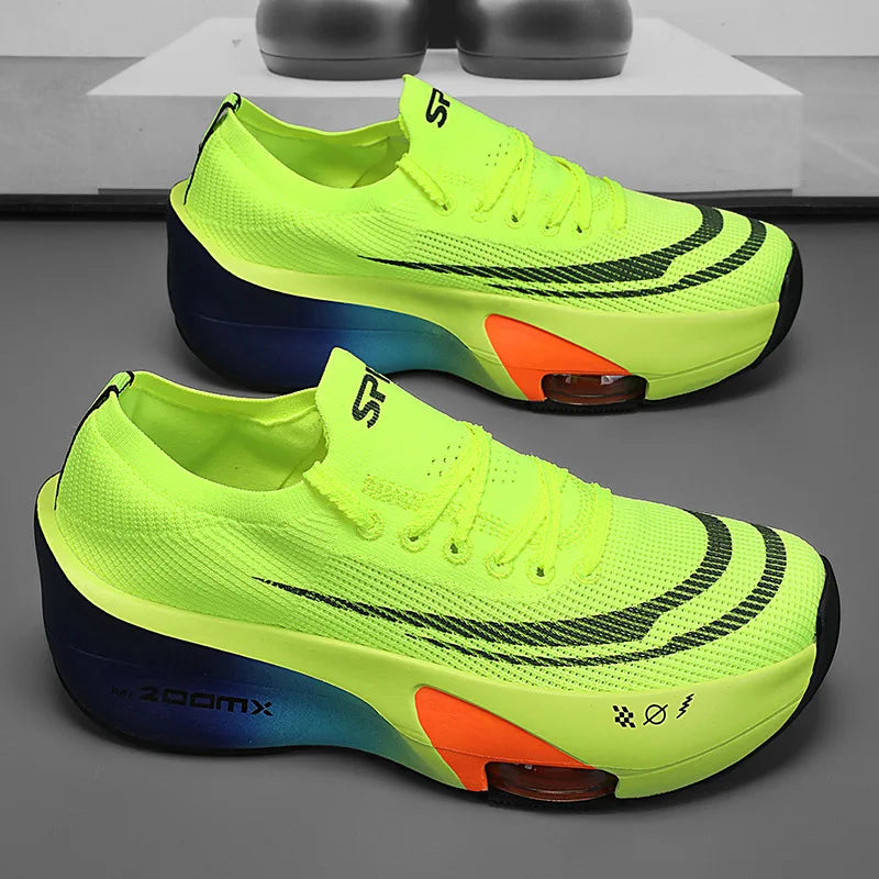 2025 Men's Women's Racing Marathon Sports Fashion Running Shoes New Carbon Plate Air Cushion Shock Basketball Style