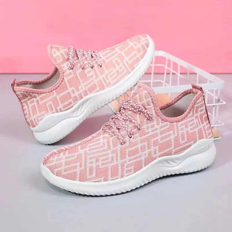 Hongyan Women's Single Thick Sole White Sneakers Autumn Sports Leisure Fashion with Light Weight EVA Insole for Students