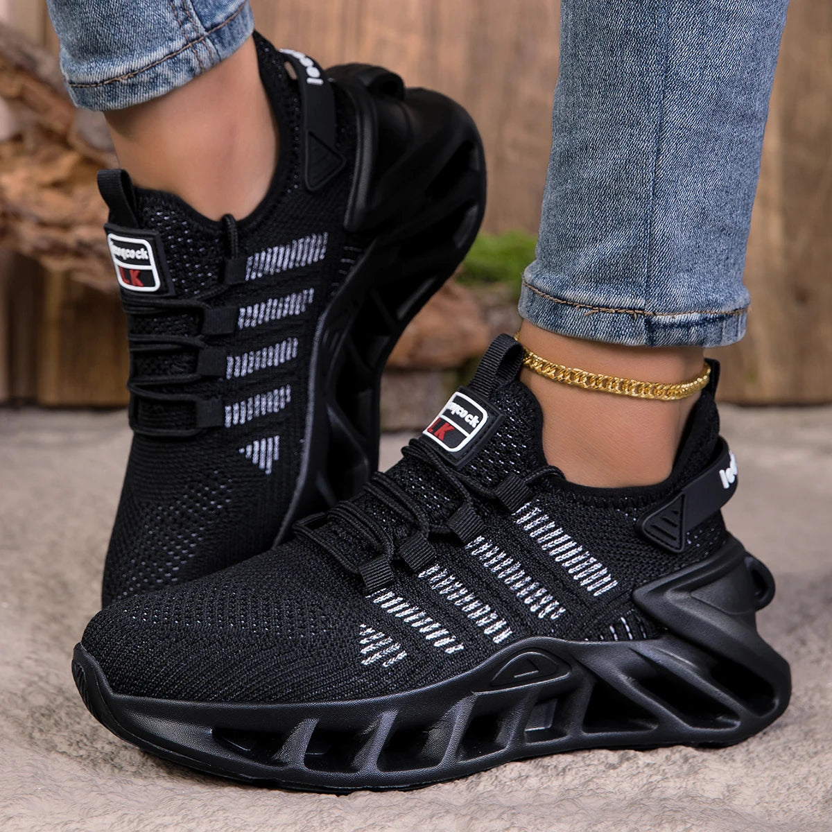 MAEDEF Women's Shoes Men Women Running Sports Shoes Lightweight Mesh Breathable Comfortable Flat Soft Tennis Shoe Sneakers Woman