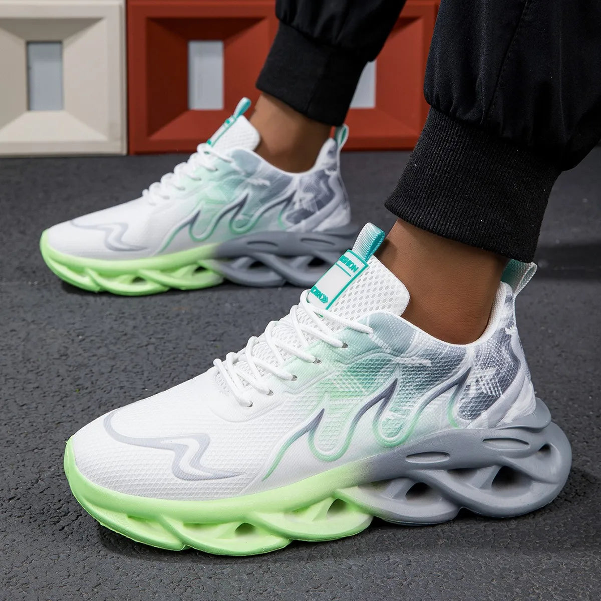 MAEDEF Women's Shoes Men Women Running Sports Shoes Lightweight Mesh Breathable Comfortable Flat Soft Tennis Shoe Sneakers Woman