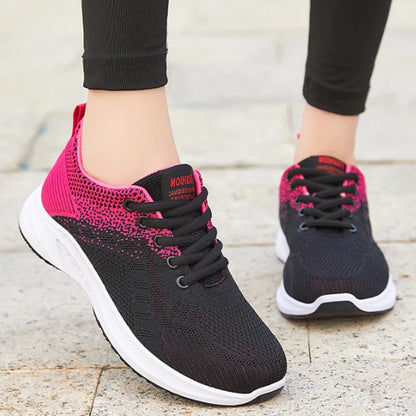 Tenis Feminino 2025 Women Vulcanized Shoes Air Mesh Light Soft Sneakers Female Flats Platform Lace Up Casual Shoes Basket Femme