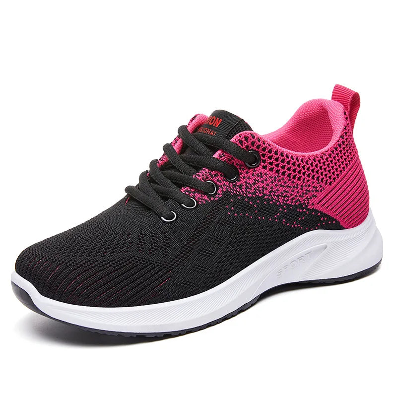 Tenis Feminino 2025 Women Vulcanized Shoes Air Mesh Light Soft Sneakers Female Flats Platform Lace Up Casual Shoes Basket Femme
