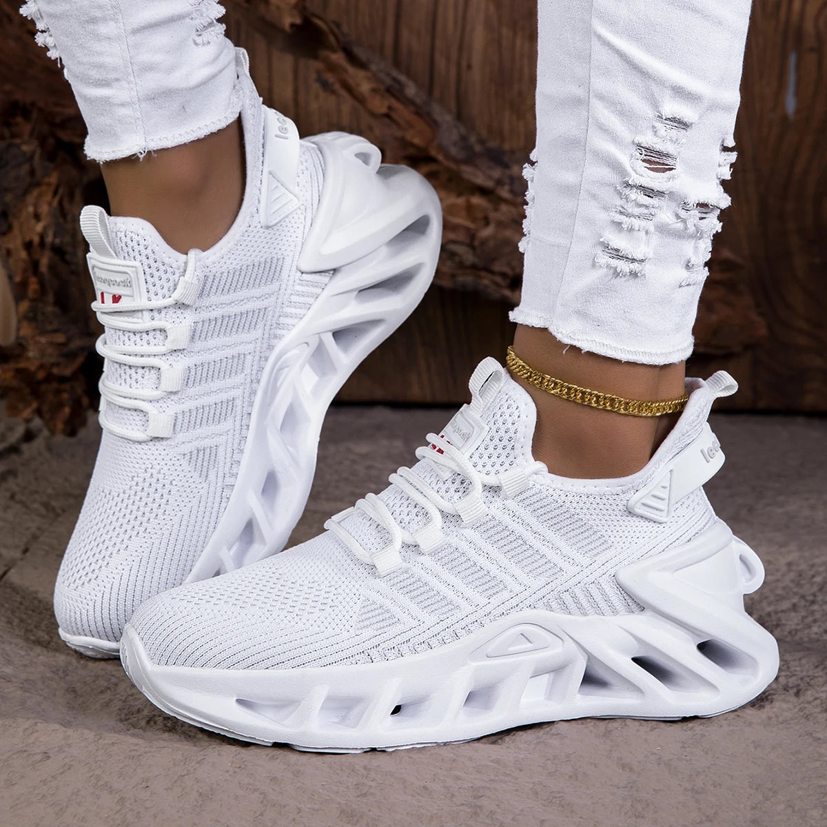 MAEDEF Women's Shoes Men Women Running Sports Shoes Lightweight Mesh Breathable Comfortable Flat Soft Tennis Shoe Sneakers Woman