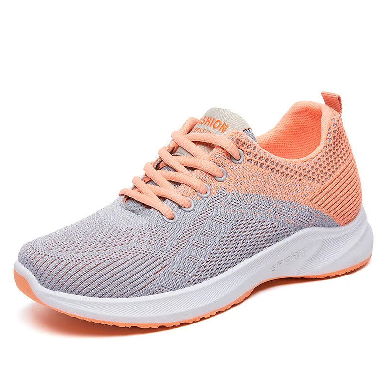 Tenis Feminino 2025 Women Vulcanized Shoes Air Mesh Light Soft Sneakers Female Flats Platform Lace Up Casual Shoes Basket Femme