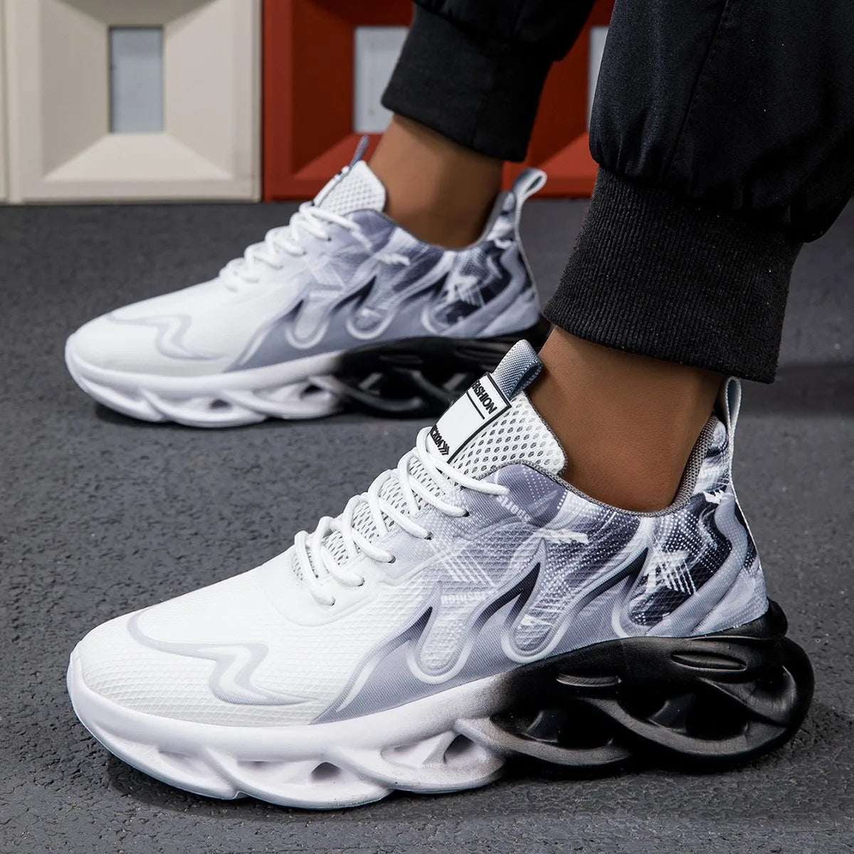 MAEDEF Women's Shoes Men Women Running Sports Shoes Lightweight Mesh Breathable Comfortable Flat Soft Tennis Shoe Sneakers Woman