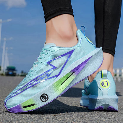 Men's Fashionable Casual and Comfortable Sports Running Shoes - Breathable Fabric Upper, Non-Slip and Wear-Resistant Cushioning Soles, Round-Toe Lace-Up Casual Running Shoes, Suitable for All Seasons