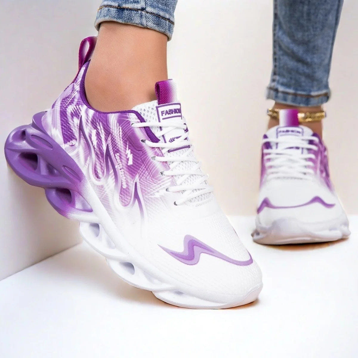 MAEDEF Women's Shoes Men Women Running Sports Shoes Lightweight Mesh Breathable Comfortable Flat Soft Tennis Shoe Sneakers Woman