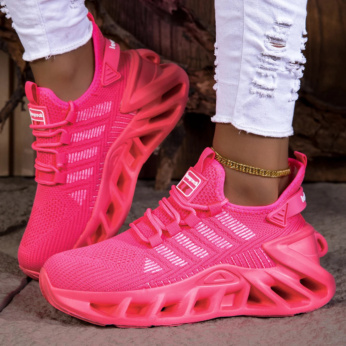 MAEDEF Women's Shoes Men Women Running Sports Shoes Lightweight Mesh Breathable Comfortable Flat Soft Tennis Shoe Sneakers Woman